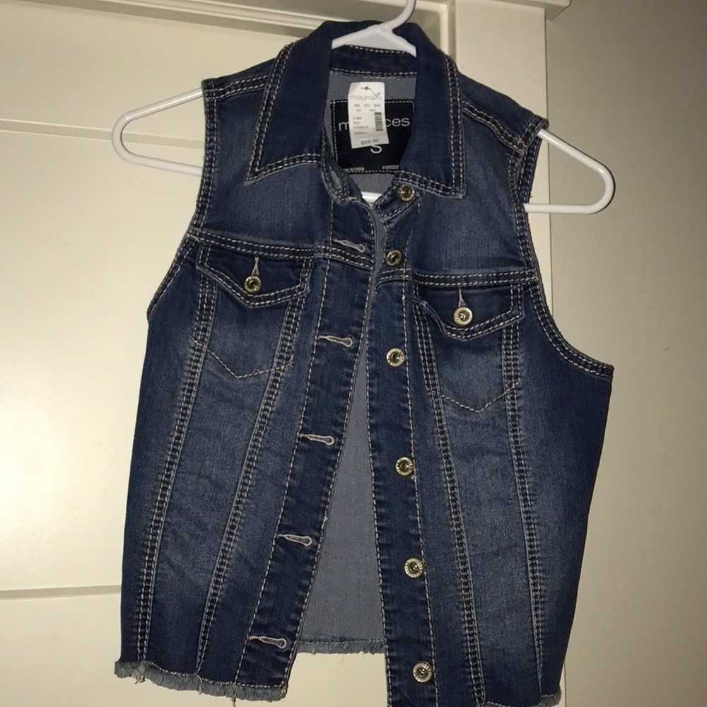 Maurice’s jean cut off vest